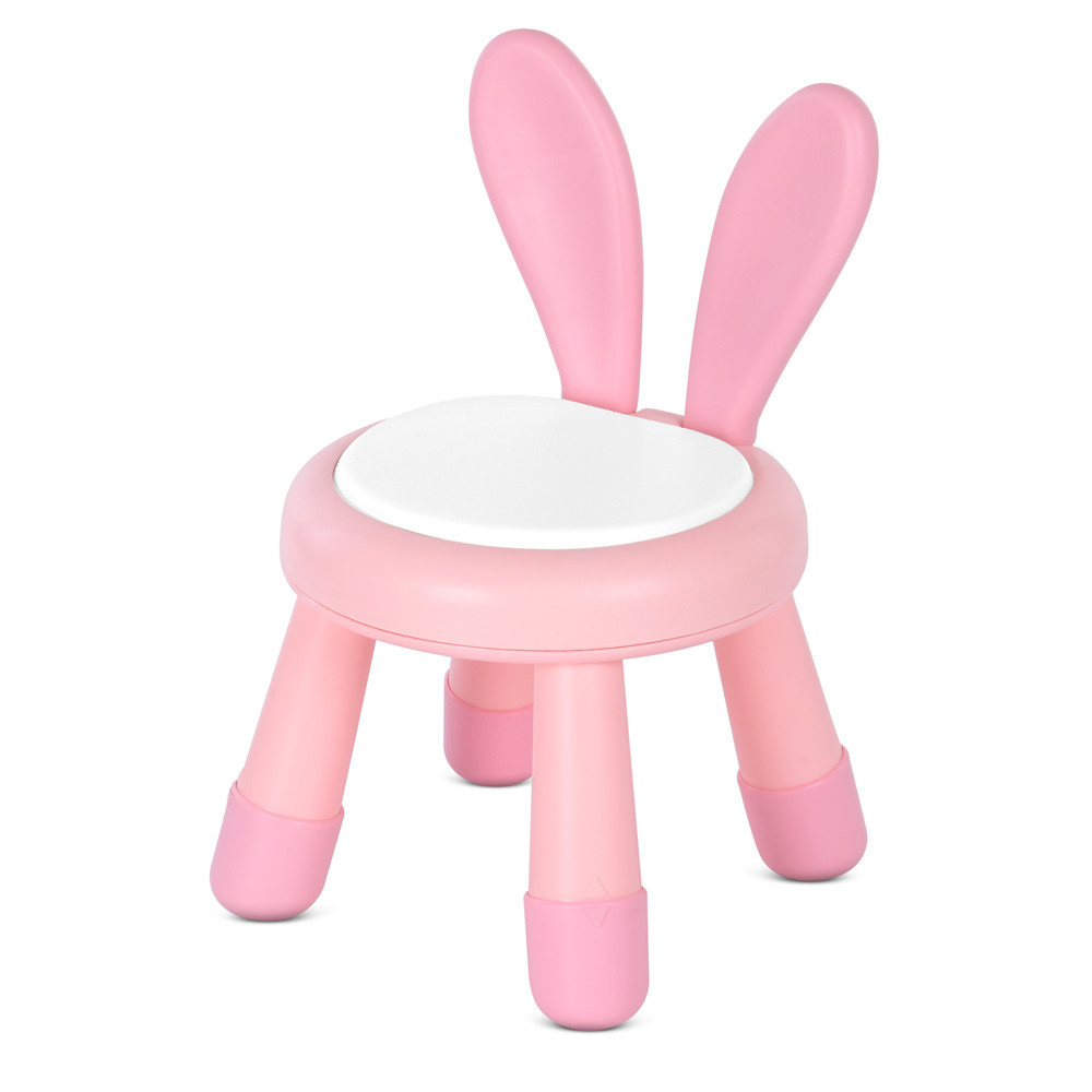 Стільчик пластиковий для дітей BAMBI HA-039-8 з вушками рожевий