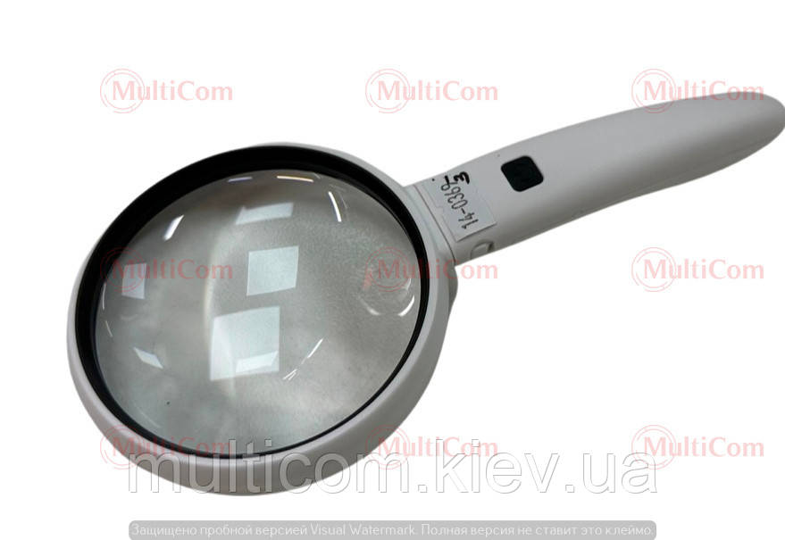 14-04-044. Лупа ручна, підсвітка, 3,5Х діам-90 мм, (3LR44), NO.77790, фото 1