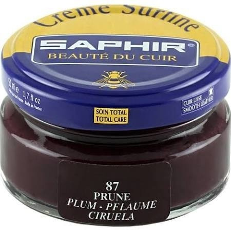 Зволожуючий крем для взуття Saphir Creme Surfine сливовий (87) 50 мл, фото 1