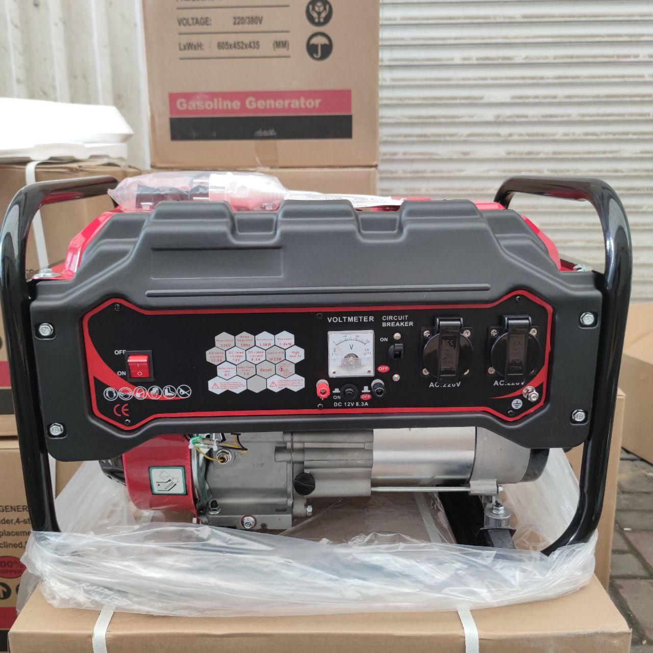 Генератор для дому та поїздок Gasoline Generator 3.3кВт 4-х тактний ручний запуск 1 фаза