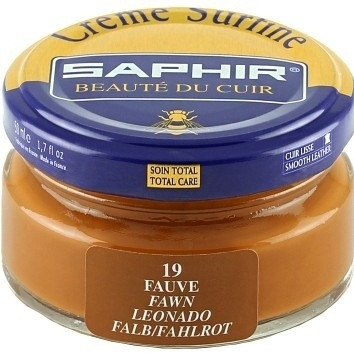 Зволожувальний крем для взуття Saphir Creme Surfine рудий-коричневий (19) 50 мл, фото 1