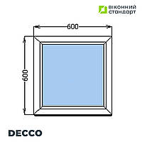 Окно глухое Decco 62, белое, 600х600 мм от производителя Оконный Стандарт