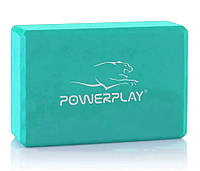 Блок для йоги, пилатеса, стретчинга и фитнеса 1 шт PowerPlay 4006 Yoga Brick EVA Мятного цвета
