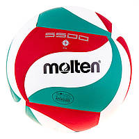 Мяч волейбольный Molten 5500(6000) PU, красно-зеленый