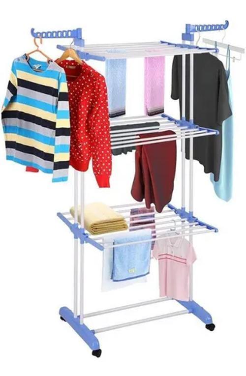 Сушарка для білизни підлогова Tiers Garment Rack With Wheels Синя (6)