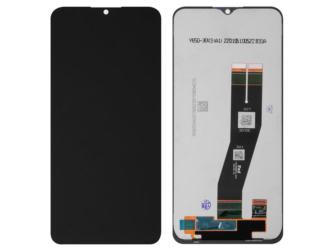 Дисплей для Samsung SM-A025G Galaxy A02s (2021) (163x72,5мм) з сенсорним склом (Чорний) Сервісний оригінал