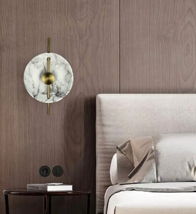 Настінний LED світильник Baldwin з фурнітурою латунь, фото 1