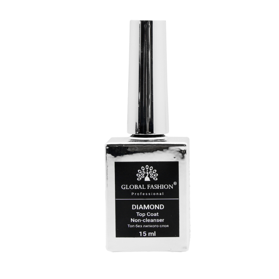 Топ для гель-лаку без липкого шару GLOBAL FASHION Top-Diamond, 15 мл, фото 1
