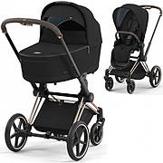 Cybex Priam 4.0 коляска 2 в 1 Sepia Black шасі Rosegold