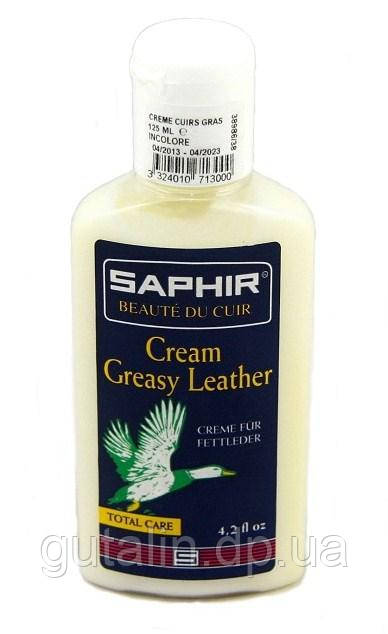 Крем-бальзам для гладкої шкіри, жированной шкіри і нубука Saphir Greasy Leather колір нейтральний
