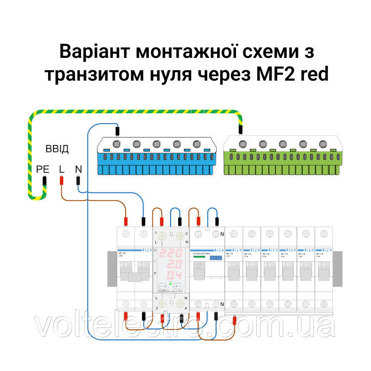 Многофункциональное реле ZUBR MF2-63 red 1 ф. (230 Вольт) - фото 3 - id-p1901867065