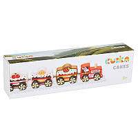 Деревянная игрушка-поезд Сubika Cakes на магнитах 15382