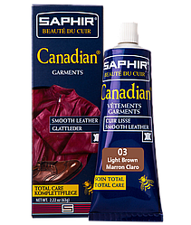 Крем-фарба з захисними властивостями Saphir Canadian 75 мл колір ясно-коричневий (03)