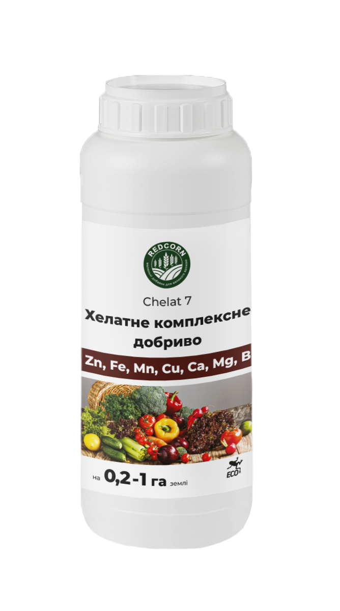 Хелатне добриво комплексне: Zn, Fe, Mn, Cu, Ca, Mg, B Chelat 7, 1 л