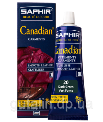Крем-фарба з захисними властивостями Saphir Canadian 75 мл колір темно-зелений (20)