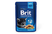 Влажный корм для котят Brit Premium Cat pouch 100 г с курицей (пауч)