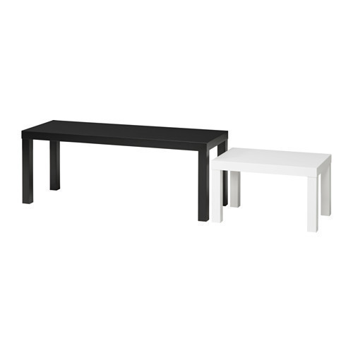 Комплект столів, 2 шт, чорний, білий, 403.492.63, ІКЕА, IKEA, LACK