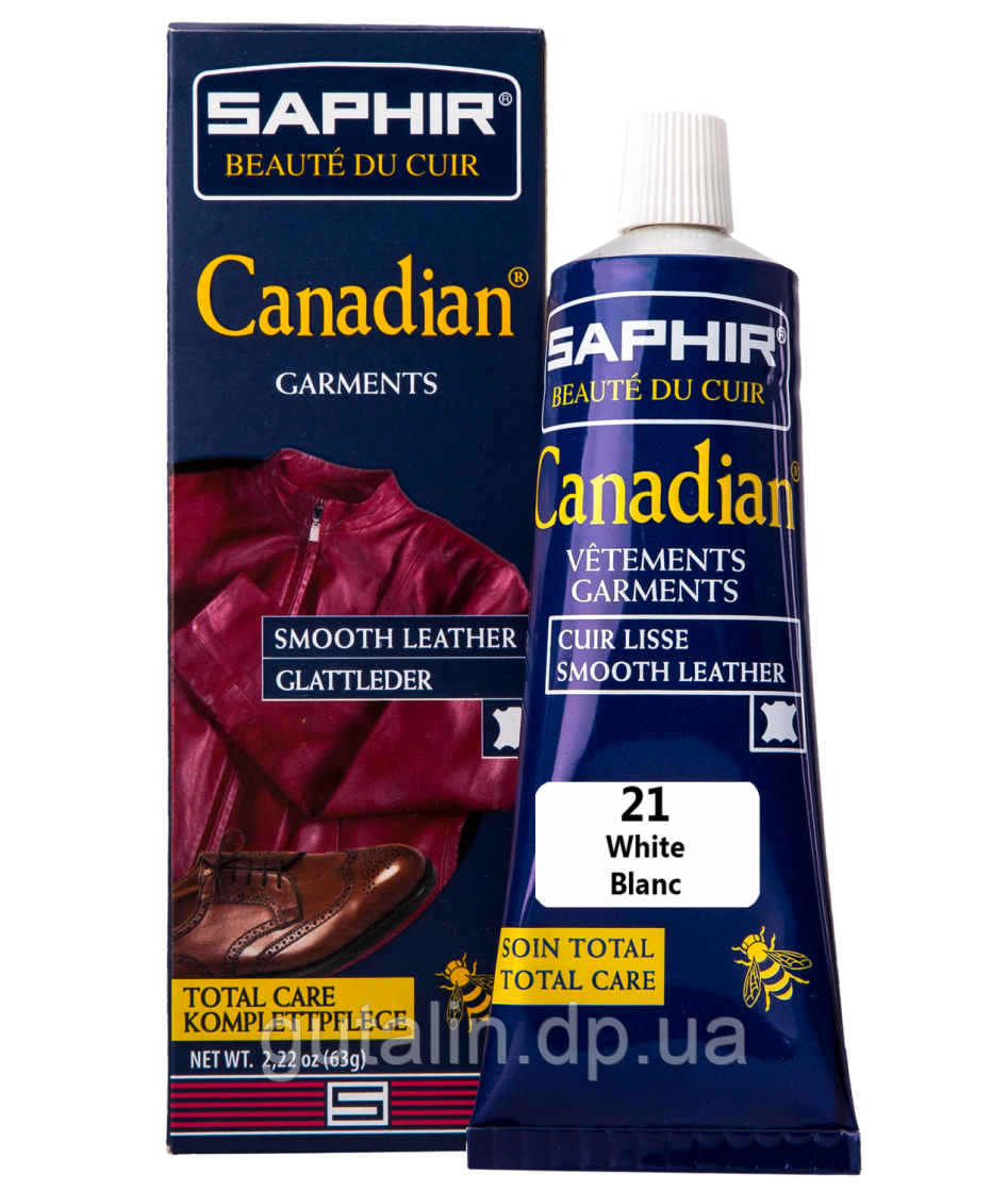Крем-фарба з захисними властивостями Saphir Canadian 75 мл колір білий (21)