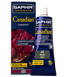 Крем-фарба з захисними властивостями Saphir Canadian 75 мл колір хакі(28)