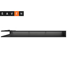 Вентиляційна решітка для каміна кутова права SAVEN Loft Angle 95х950х450 чорна, фото 3
