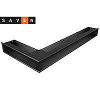 Вентиляционная решетка для камина угловая правая SAVEN Loft Angle 95х950х450 черная