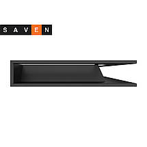 Вентиляційна решітка для каміна кутова права SAVEN Loft Angle 95х950х450 чорна, фото 4