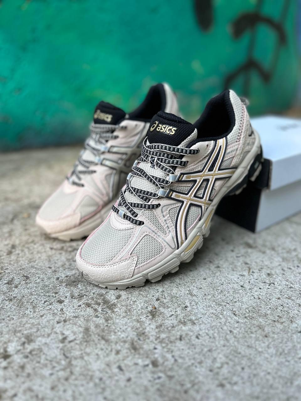 Чоловічі кросівки ASICS Gel kahana 8 Beige Взуття Асикс демісезон бежеві кеди шкіра текстиль повсякденні Китай