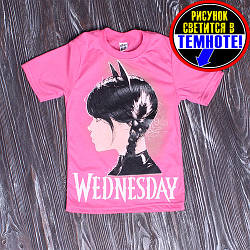 Футболка дитяча Wednesday Венздей рожева