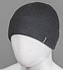 Шапка чоловіча з відворотом (S2007), Антрацит, фото 2