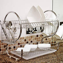 Сушарка для посуду 2 яруси 40,5x25x37,5 см (12)