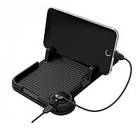 Килимок на торпедо антиковзний із бортиком і підзаряджанням VOIN 180x110 мм