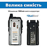 Комплект Рація Baofeng UV-82 8W 4 шт + Гарнітура + Акумуляторна батарея Baofeng BL-8 3800 мАч 4 шт + Ремінець на шию, фото 6