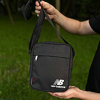 Мужская сумка мессенджер New Balance SP спортивная через плечо барсетка NB молодежная стильная черная тканевая