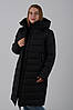 Теплий чорний якісний фабричний жіночий пуховик Анжело, фото 5