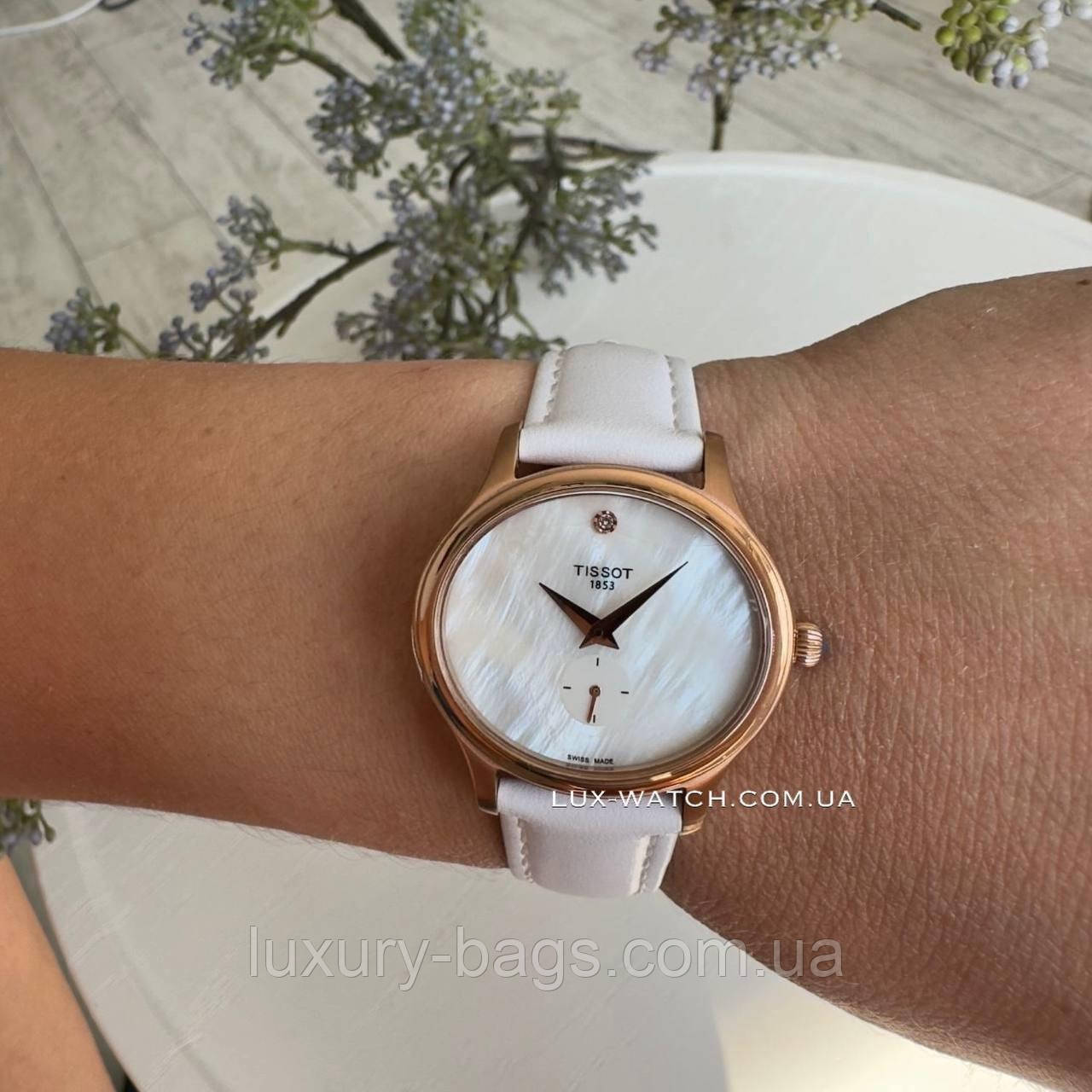 Прекрасний, перловий годинник Tissot White-Cuprum