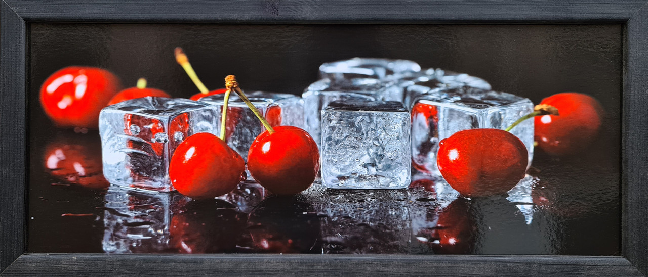 Фотокартина в дерев'яній рамі Cherries 1 20х50 см POS-2050-103