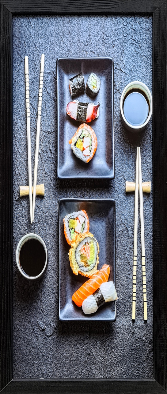Фотокартина в дерев'яній рамі Sushi 3 20х50 см POS-2050-102