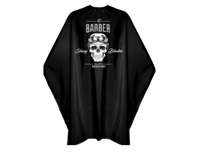 Накидка для стрижки та гоління Marmara Barber Cape Scull Black