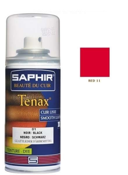 Аерозольний барвник для гладкої шкіри Saphir Tenax Spray 150 мл колір червоний (11), фото 1