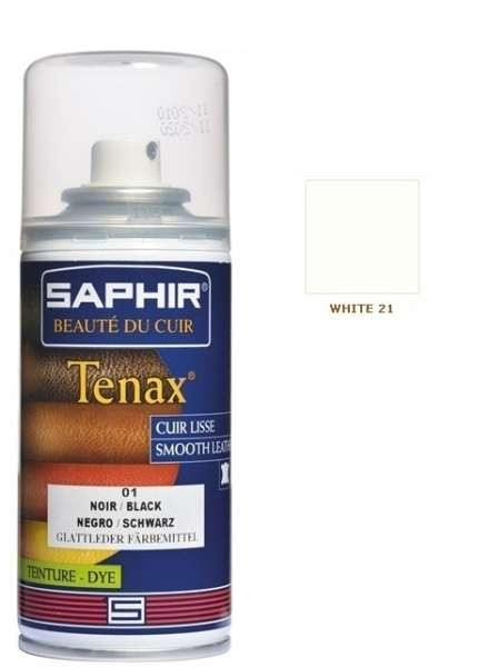 Аерозольний барвник для гладкої шкіри Saphir Tenax Spray 150 мл колір білий (21), фото 1