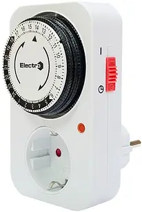 Таймер-розетка ТРМ, 16А, 230В, электромеханическая
