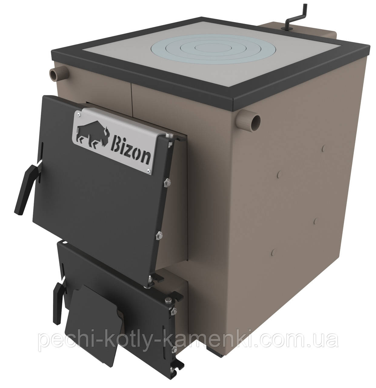 Котел твердопаливний класичний Bizon М140П 14кВт з плитою
