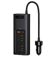Автомобильный инвертор Baseus USB-C USB 5A 150 Вт 220 В Black BX, код: 7724813