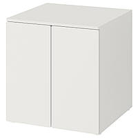 Шкаф IKEA СМОСТАД / ОПХУС, белый белый, с 1 полкой, 60x57x63 см, 393.891.89