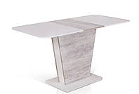 Стол обеденный раздвижной на одной опоре Спарк цвет Белый / Урбан для кухни, гостиной Микс Мебель