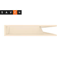 Вентиляційна решітка для каміна кутова права SAVEN Loft Angle 95х950х450 кремова, фото 4