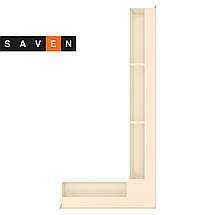 Вентиляційна решітка для каміна кутова права SAVEN Loft Angle 95х950х450 кремова, фото 3