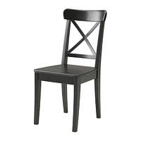 Кресло IKEA INGOLF черно-коричневое 301.259.23