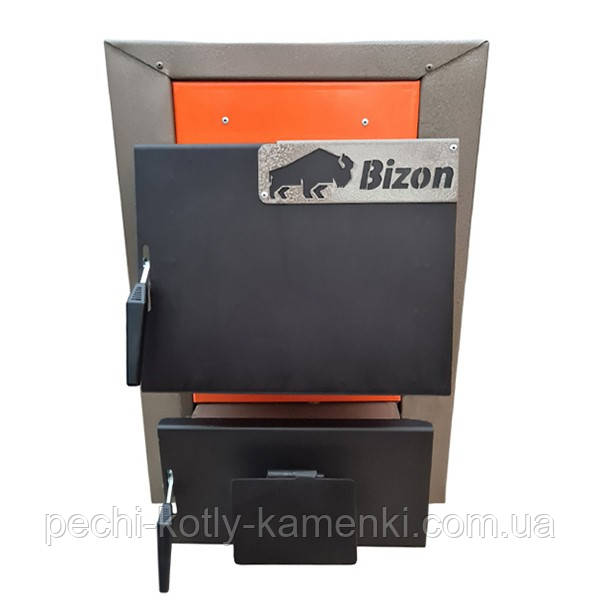 Котел твердопаливний класичний Bizon М180П Термо 18кВт з плитою + механічний терморегулятор