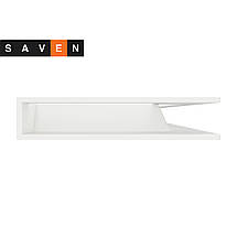 Вентиляційна решітка для каміна кутова права SAVEN Loft Angle 95х950х450 біла, фото 4